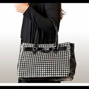 My Flat in London Andover houndstooth satchel